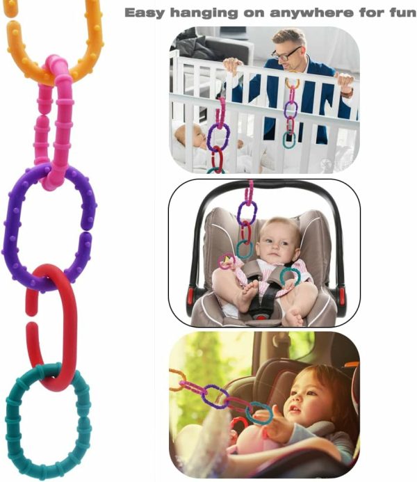 Brinquedos para Cadeira de Carro e Carrinho de Bebê |   Brinquedos para Bebês Links-To-Go – Brinquedo de Anel para Assento de Carro e Carrinho de Bebê – Conjunto de Acessórios de Viagem com Anel de Conexão Maior Brinquedos para Cadeira de Carro e Carrinho de Bebê Brinquedos para Cadeira de Carro e Carrinho de Bebê