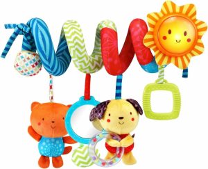 Brinquedos para Cadeira de Carro e Carrinho de Bebê |   Espiral de Atividades Dias Ensolarados Multicolorida Pequena Brinquedos para Cadeira de Carro e Carrinho de Bebê Brinquedos para Cadeira de Carro e Carrinho de Bebê