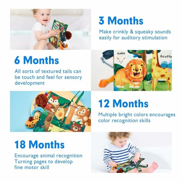 Brinquedos para Cadeira de Carro e Carrinho de Bebê |   Livros para Bebês de 0 a 6 Meses, Brinquedos Sensoriais de Alto Contraste para Bebês, Brinquedos para Tummy Time de 6 a 12 Meses, Livro de Toque e Sensação, Presente de Natal, Enchimento de Meias para Meninos e Meninas de 0 a 3 Meses, Brinquedo de Aprendizado Precoce para Carrinho. Brinquedos para Cadeira de Carro e Carrinho de Bebê Brinquedos para Cadeira de Carro e Carrinho de Bebê