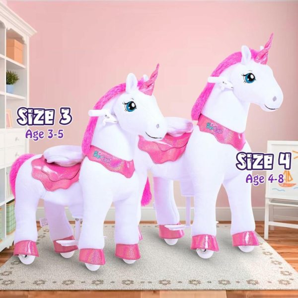 Cavalos de balanço e animais |   Cavalinho de Balanço Unicornio Rosa para Meninas – Modelo Essencial E com Freio (Altura de 90 cm/ Tamanho 4 para Idades de 4 a 8 Anos) – Brinquedos de Animais de Montar – Pônei de Pelúcia E412 Cavalos de balanço e animais Cavalos de balanço e animais