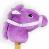 Cavalos de Pau |   Bastão Musical Animal – Cavalo Roxo e Branco – Botão Musical Bastão Resistente em Duas Peças com Cabeça de Animal de Pelúcia Colorida – Brinquedo para Crianças a Partir de 3 Anos Cavalos de Pau Cavalos de Pau