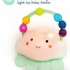 Chocalhos e Anéis de Pelúcia |   B. Baby – Chocalho de Nuvem Iluminada – Chocalho de Squeeze com Brilho da Chuva – Brinquedos de Chocalho para Bebês a Partir de 3 Meses + Chocalhos e Anéis de Pelúcia Branco