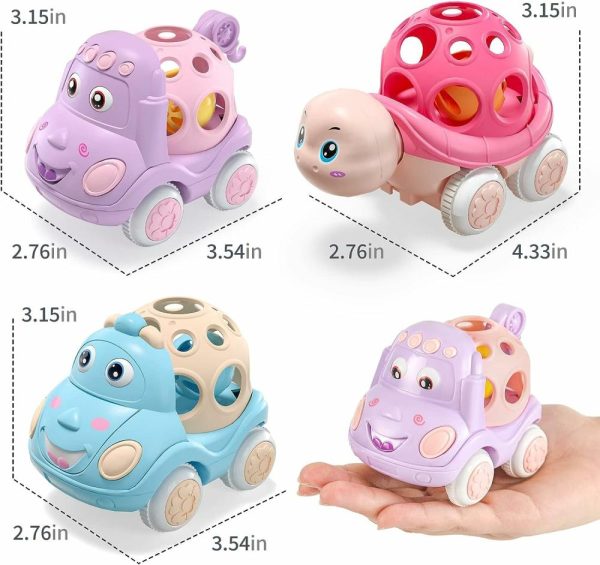 Chocalhos e Anéis de Pelúcia |   Brinquedos de Carro para Bebês Meninas – Carros Cor-de-Rosa para Presentes de Bebês Meninas – Carro de Brinquedo para Bebês e Crianças Pequenas – Caminhões de Empurrar e Ir – Chocalho Macio em Forma de Carro para Crianças e Bebês – Presente Ideal. Chocalhos e Anéis de Pelúcia Chocalhos e Anéis de Pelúcia