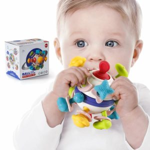 Chocalhos e Anéis de Pelúcia |   Brinquedos de Chocalho Sensorial para Bebês – Brinquedos para Dentição de Bebês de 0 a 6-12 Meses – Brinquedos de Chocalho Sensorial Montessori – Brinquedos Baby Einstein – Presentes para Bebês Recém-Nascidos Meninos e Meninas de 0 a 3, 6, 9 e 12 Meses. Chocalhos e Anéis de Pelúcia Chocalhos e Anéis de Pelúcia