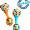 Chocalhos e Anéis de Pelúcia |   Brinquedos para Bebês Fisher-Price – Chocalho e Maracas – Conjunto com 2 Instrumentos Musicais Macios para Bebês a Partir de 3 Meses – Azul e Laranja Chocalhos e Anéis de Pelúcia Chocalhos e Anéis de Pelúcia