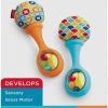 Chocalhos e Anéis de Pelúcia |   Brinquedos para Bebês Fisher-Price – Chocalho e Maracas – Conjunto com 2 Instrumentos Musicais Macios para Bebês a Partir de 3 Meses – Azul e Laranja Chocalhos e Anéis de Pelúcia Chocalhos e Anéis de Pelúcia