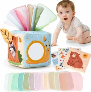 Chocalhos e Anéis de Pelúcia |   Caixa de Lenços para Bebês – Brinquedos para Bebês de 6 a 12 Meses – Brinquedos Montessori para Bebês de 6 Meses – Presentes para Chá de Bebê para Meninos e Meninas de 6, 9, 12 e 18 Meses Chocalhos e Anéis de Pelúcia Chocalhos e Anéis de Pelúcia