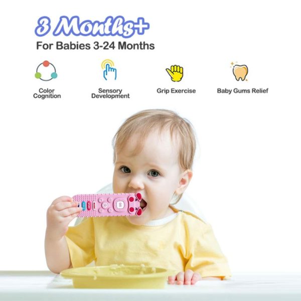 Chupetas |   1-Pack Brinquedos de Borracha para Bebês – Mordedores em Forma de Controle Remoto de TV para Bebês de 6 a 18 Meses – Mordedores de Silicone em Forma de Controle Remoto de Fogo para Crianças – Brinquedos de Mastigar para Meninos e Meninas (Pig Rc-1 Pack) Chupetas Chupetas