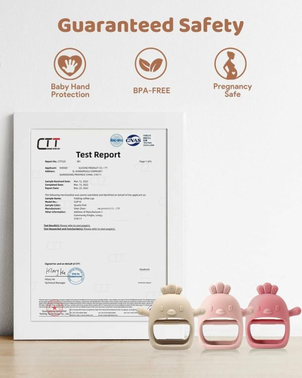 Chupetas |   3 Pacotes de Brinquedos de Dentição para Bebês – Mitten de Silicone para Dentição para Bebês Acima de 3 Meses – Mordedores de Pulso Antiderrapantes – Brinquedos para Mastigar para Necessidades de Sucção – Livre de BPA (Rosa, Caramelo e Vermelho Coral) Chupetas Chupetas