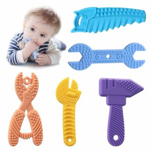 Chupetas |   5 Peças Brinquedos de Dentição para Bebês – Mordedores de Silicone Sensoriais para Bebês – Brinquedos Infantis 0-6 Meses – Presentes para Chá de Bebê para Meninas e Meninos de 3, 9, 12 e 18 Meses – Brinquedos para Crianças Recém-Nascidas e Crianças Pequenas – Brinquedo de Mastigar – Brinquedos de Viagem – Livre de BPA Chupetas Azul Claro, Rosa, Azul, Roxo, Amarelo