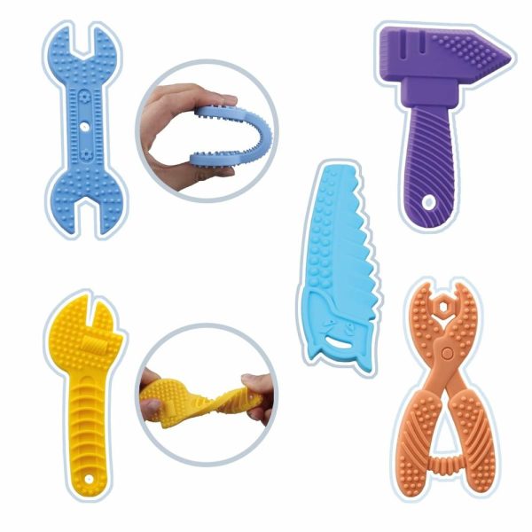 Chupetas |   5 Peças Brinquedos de Dentição para Bebês – Mordedores de Silicone Sensoriais para Bebês – Brinquedos Infantis 0-6 Meses – Presentes para Chá de Bebê para Meninas e Meninos de 3, 9, 12 e 18 Meses – Brinquedos para Crianças Recém-Nascidas e Crianças Pequenas – Brinquedo de Mastigar – Brinquedos de Viagem – Livre de BPA Chupetas Azul Claro, Rosa, Azul, Roxo, Amarelo