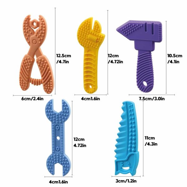 Chupetas |   5 Peças Brinquedos de Dentição para Bebês – Mordedores de Silicone Sensoriais para Bebês – Brinquedos Infantis 0-6 Meses – Presentes para Chá de Bebê para Meninas e Meninos de 3, 9, 12 e 18 Meses – Brinquedos para Crianças Recém-Nascidas e Crianças Pequenas – Brinquedo de Mastigar – Brinquedos de Viagem – Livre de BPA Chupetas Azul Claro, Rosa, Azul, Roxo, Amarelo