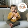 Chupetas |   Brinquedo de Anel de Silicone para Bebês – Chupeta com Chocalho – Brinquedos Sensoriais para Mordida Sem BPA para Bebês de 3 a 12 Meses para Aliviar Gengivas Sensíveis – Ótima Opção de Presente para Chá de Bebê e Natal (Blush) Chupetas Chupetas