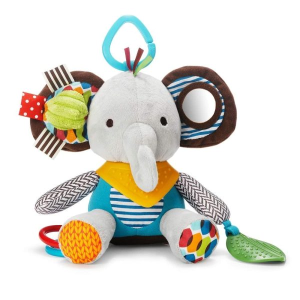 Chupetas |   Brinquedo de Atividade e Mordedor Bandana Buddies para Bebês com Chocalho Multissensorial e Texturas – Elefante Chupetas Chupetas