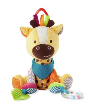 Chupetas |   Brinquedo de Atividade e Mordedor Bandana Buddies para Bebês com Chocalho Multissensorial e Texturas – Girafa Chupetas Chupetas