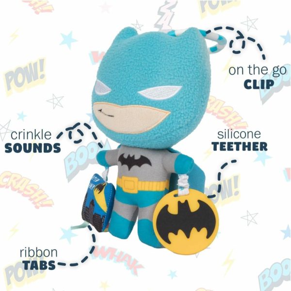 Chupetas |   Brinquedo de Atividade Multissensorial Dc Comics The Batman com Mordedores, Texturas Crocantes e Clipe para Diversão em Movimento para Bebês Meninos e Meninas – Médio Chupetas Chupetas