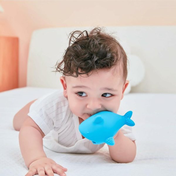 Chupetas |   Brinquedo de Dentição para Bebês – Luva de Dentição para Bebês de 0 a 6 Meses – Chupeta de Silicone para Bebês – Brinquedo de Mastigar – Chupeta para Alívio da Dentição – Luva de Dentição de Silicone para Bebês (Amarelo e Azul) Chupetas Chupetas