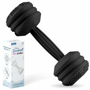 Chupetas |   Brinquedo de Halteres para Bebês – Mordedor de Silicone em Forma de Halteres, Chocalho Sensorial para Bebês – Ótima Opção de Presente para Meninas ou Meninos (Preto) Chupetas Chupetas