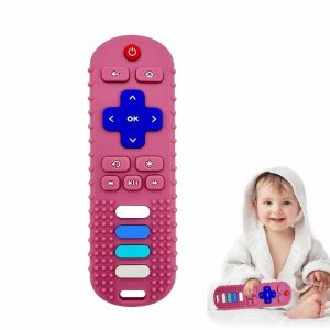 Chupetas |   Brinquedo de Mordedor para Bebês, Brinquedos de Mordedor em Forma de Controle Remoto de TV para Bebês, Mordedores de Controle Remoto para Bebês de 0 a 18 Meses, Livre de BPA (Rosa) Chupetas Chupetas