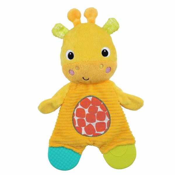 Chupetas |   Brinquedo de Pelúcia para Bebês Snuggle & Teethe Sem BPA – Girafa com Som de Amassar Chupetas Amarelo