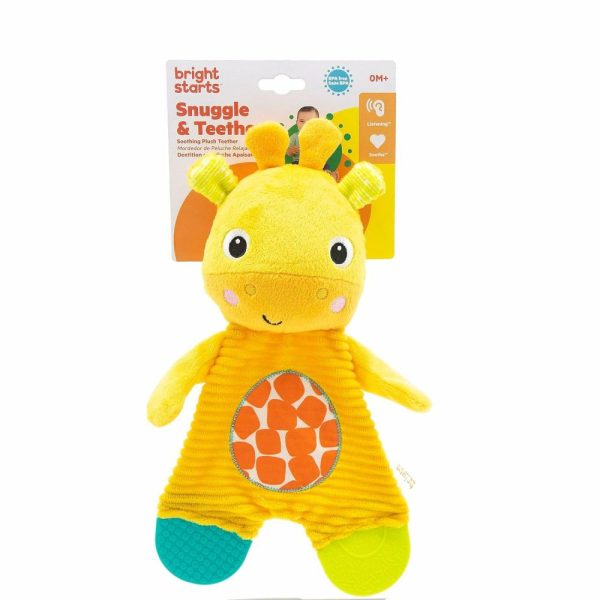 Chupetas |   Brinquedo de Pelúcia para Bebês Snuggle & Teethe Sem BPA – Girafa com Som de Amassar Chupetas Amarelo