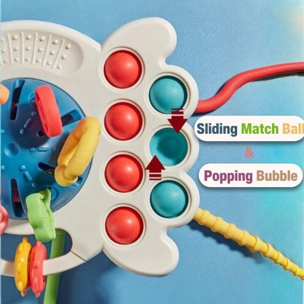 Chupetas |   Brinquedo Montessori para Bebês de 6 a 18 Meses | Brinquedo Sensorial de Silicone para Bebês de 6 a 12 Meses | Brinquedo de Mordida com Corda – Presente Educativo e de Viagem para Meninos e Meninas a Partir de 1 Ano, Bebês e Crianças Pequenas Chupetas Chupetas