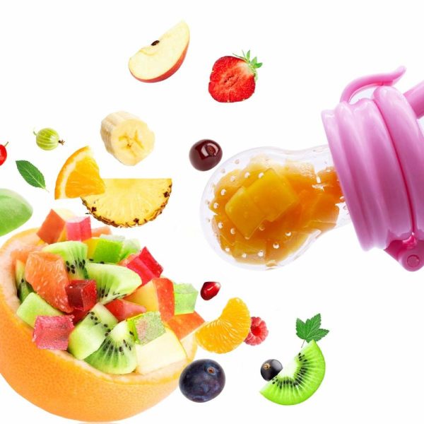 Chupetas |   Brinquedos de Dentição em Pé para Bebês de 0 a 6 Meses e de 6 a 12 Meses – Mordedores com 2 × Alimentadores de Frutas para Bebês e 4 × Mordedores para Bebês – Livre de BPA / Livre para Congelador – Diferentes Texturas Macias para Bebês e Crianças Pequenas (Rosa) Chupetas Chupetas