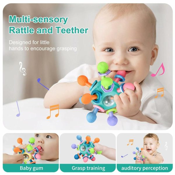 Chupetas |   Brinquedos de Dentição Montessori para Bebês de 0 a 6 e 6 a 12 Meses, Brinquedos Sensoriais Sem BPA para Bebês de 0 a 18 Meses, Brinquedos de Aprendizado e Desenvolvimento para Recém-Nascidos, Chocalhos para Mastigar, Presentes de Chá de Bebê para Meninas e Meninos de 1 a 2 Anos. Chupetas Chupetas