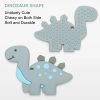 Chupetas |   Brinquedos de Dentição para Bebês 0-6 Meses e 6-12 Meses – Mordedores de Silicone com Clip para Meninos e Meninas – Alívio para a Dentição em Forma de Dinossauro – Cinza Chupetas Chupetas