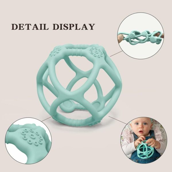 Chupetas |   Brinquedos de Dentição para Bebês – Brinquedos de Silicone para Aliviar as Gengivas do Bebê – Mordedor Sensorial em Forma de Bola Oca para Bebês a Partir de 3 Meses – Brinquedos de Dentição para Bebês – Presentes para Bebês Meninas e Meninos – Livre de BPA Chupetas Chupetas