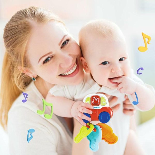 Chupetas |   Brinquedos de Dentição para Bebês – Chave de Carro Sensorial para Bebês com Música e Luz – Brinquedos Musicais para Bebês de 0 a 18 Meses – Presentes de Aniversário para Meninos e Meninas de 6 a 12 Meses e 1 Ano. Chupetas Chupetas