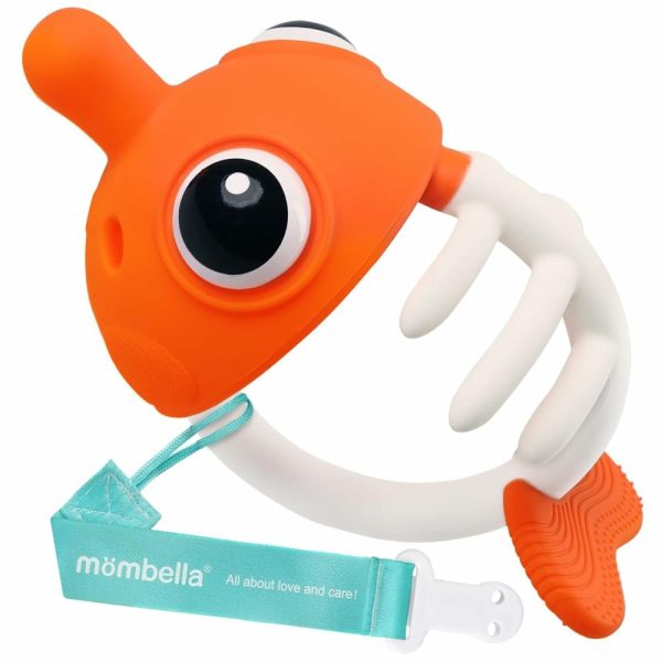 Chupetas |   Brinquedos de Dentição para Bebês Clownfish – Mordedores para Bebês de 0 a 12 Meses com Clip – Mordedores de Silicone Macio e Seguro para Bebês de 4 a 9 Meses – Alívio para a Dentição e Sucção – Presente Divertido para Recém-Nascidos Chupetas Chupetas