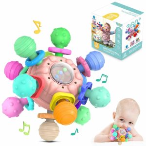 Chupetas |   Brinquedos de Dentição para Bebês de 0 a 6 Meses: Brinquedos Sensoriais para Bebês – Brinquedos de Desenvolvimento Aprendizado para Bebês, Chocalho Mastigável e Congelável, Presentes para Recém-Nascidos Meninos e Meninas Chupetas Chupetas