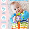 Chupetas |   Brinquedos de Dentição para Bebês de 0 a 6 Meses e de 6 a 12 Meses | Brinquedos Montessori para o Tempo de Barriga para Bebês de 0 a 18 Meses | Chocalhos para Bebês Recém-Nascidos | Brinquedos Sensoriais para Mastigar | Presentes para Chá de Bebê para Meninos e Meninas Chupetas Branco