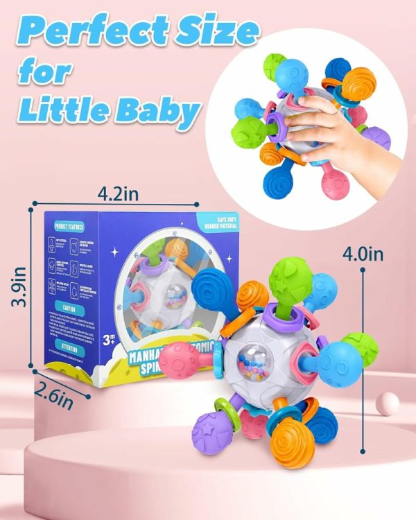 Chupetas |   Brinquedos de Dentição para Bebês de 0 a 6 Meses e de 6 a 12 Meses | Brinquedos Montessori para o Tempo de Barriga para Bebês de 0 a 18 Meses | Chocalhos para Bebês Recém-Nascidos | Brinquedos Sensoriais para Mastigar | Presentes para Chá de Bebê para Meninos e Meninas Chupetas Branco