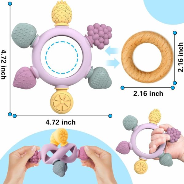 Chupetas |   Brinquedos de Dentição para Bebês de 6 a 12 Meses – Brinquedos Sensoriais Montessori – Brinquedos de Banho para Bebês – Mordedores de Frutas para Bebês – Brinquedos para Crianças de 0 a 3 Anos – Para Bebês e Recém-Nascidos – Presentes para Meninos e Meninas no Natal Chupetas Chupetas