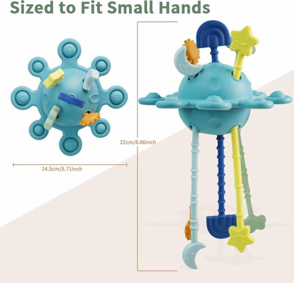 Chupetas |   Brinquedos Montessori para Bebês de 6-12-18 Meses, Brinquedos de Silicone com Corda para Puxar, Brinquedos Educativos e de Aprendizagem para Crianças de 1-3 Anos, Brinquedos Sensoriais para Meninos e Meninas, Presentes de Aniversário para Bebês/Crianças Pequenas Chupetas Chupetas