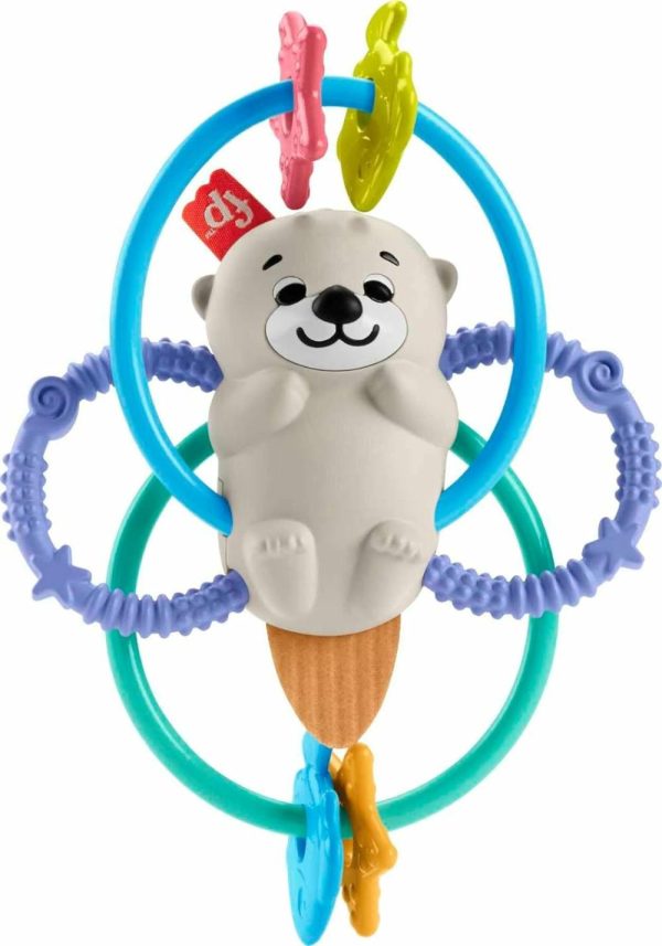 Chupetas |   Brinquedos para Bebês Fisher Price – Chocalho e Mordedor Otter 2 em 1 Sem BPA com Anéis Texturizados para Brincadeiras de Motricidade Fina em Bebês Chupetas Chupetas