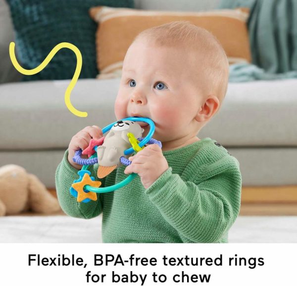 Chupetas |   Brinquedos para Bebês Fisher Price – Chocalho e Mordedor Otter 2 em 1 Sem BPA com Anéis Texturizados para Brincadeiras de Motricidade Fina em Bebês Chupetas Chupetas