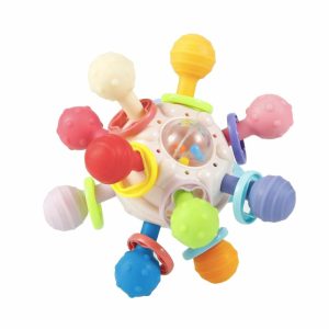 Chupetas |   Brinquedos Sensoriais para Bebês de 0 a 6 Meses – Mordedor de Silicone, Brinquedo Montessori, Brinquedo de Atividade para Bebês, Chocalho para Bebês, Brinquedo de Mastigar, Bola de Dentição, Brinquedo de Desenvolvimento para Bebês de 6 a 12 Meses – Presente para Bebês – Livre de BPA Chupetas Chupetas