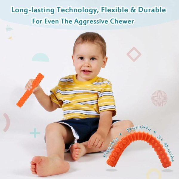 Chupetas |   Brinquedos Sensoriais para Crianças Autistas – Pacote com 5 Tubos de Silicone para Mastigar, Bastões de Mordida para Autismo, TDAH, SPD – Chewies para Necessidades Especiais – Ferramenta Oral Motora para Crianças Sensoriais Mastigadoras (Colorido B) Chupetas Chupetas