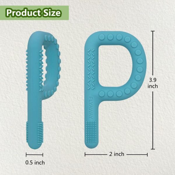 Chupetas |   Brinquedos Sensoriais para Mastigar para Crianças Autistas – Pacote com 4 Brinquedos Sensoriais em Forma de P para Crianças de 1 a 3 Anos – Colares de Mastigar para Crianças e Adultos com TDAH e SPD – Brinquedos de Silicone para Dentição para Bebês – Estimulação Oral Motora Chupetas Azul/Bege/Verde/Cinza