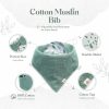 Chupetas |   Caixa de Presentes para Recém-Nascidos em Algodão Orgânico – Presentes para Bebês Unissex Inclui: Muslin Baby Lovey Comforter + Babador Bandana para Bebê + Mordedor de Madeira + Placa de Anúncio de Nascimento – Conjunto de Presentes para Bebês – Loveys para Bebês Chupetas Chupetas