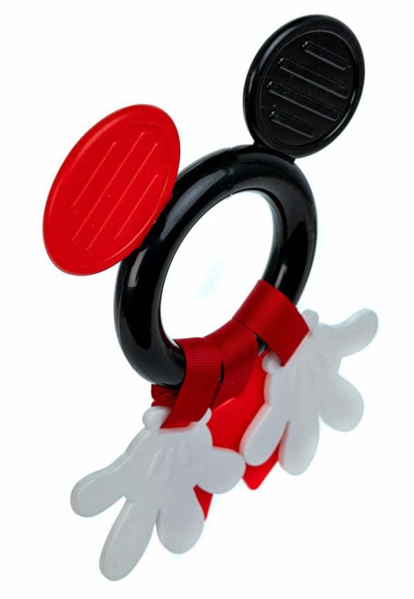 Chupetas |   Chocalho Baby Mickey Mouse Preto e Branco – Brinquedo de Alto Contraste para Meninos e Meninas a Partir de 0 Anos – Brinquedo de Atividade para Carrinho em Movimento – Multicolorido Chupetas Chupetas