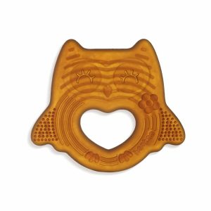 Chupetas |   Chocalho de Silicone Coruja, Brinquedo de Mordida Sorridente em Grau Alimentar para Bebês, Brinquedos Macios para Mastigar para Bebês, Livre de BPA, Brinquedo para 3 Meses ou Mais Chupetas Âmbar