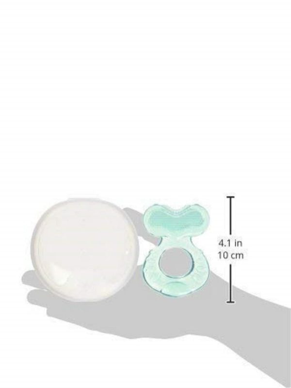 Chupetas |   Chocalho de Silicone Teethe-Eez com Cerdas Inclui Estojo Higiênico Aqua (Pacote com 2) Chupetas Aqua-2 Contagem