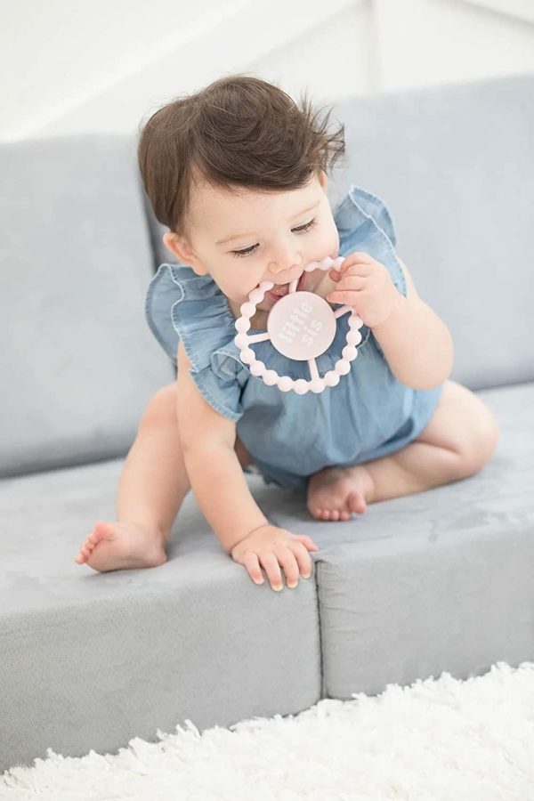 Chupetas |   Chocalho Feliz para Meninas – Brinquedo de Dentição Macio e de Fácil Aderência para Bebês Meninas, Anel de Silicone para Aliviar Gengivas, Não Tóxico e Livre de BPA, Irmãzinha Chupetas Chupetas