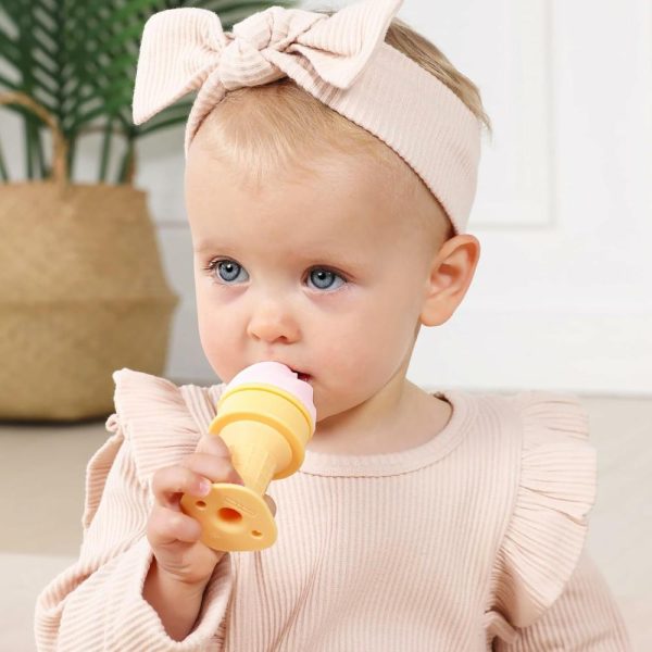 Chupetas |   Chupeta de Congelador para Bebês de 12 a 18 Meses, Brinquedo de Sorvete Congelável para Bebês de 6 a 12 Meses, Alívio para Dentição com Água Fria para Bebês de 3 a 6 Meses, Cor Pêssego Rosa Chupetas Chupetas