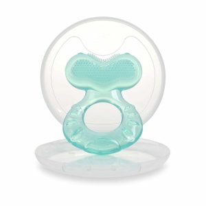 Chupetas |   Chupeta de Silicone Teethe-Eez com Cerdas Inclui Estojo Higiênico Aqua Chupetas 1 pacote - D. Aqua