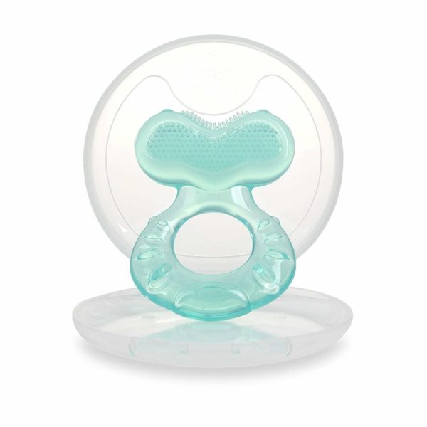 Chupetas |   Chupeta de Silicone Teethe-Eez com Cerdas Inclui Estojo Higiênico Aqua Chupetas 1 pacote - D. Aqua